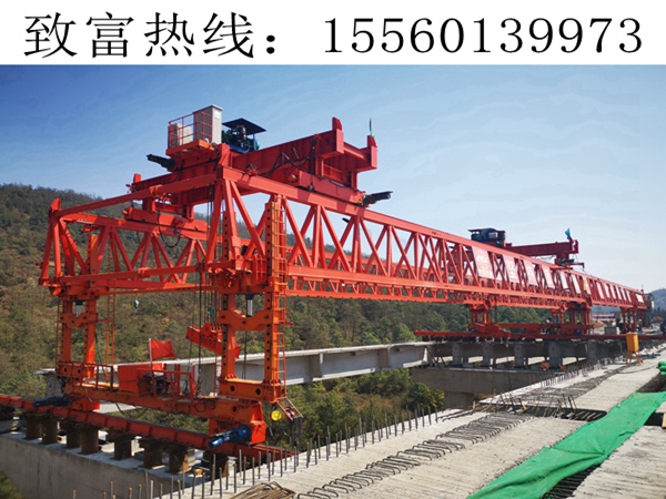 廣西河池架橋機整機采用分步實現(xiàn)引導臂通孔